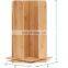 Revolving Bamboo holder for caddy Cups and Lids Organizer with 4 Compartments Rotates 360 Degrees