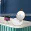 Environmentally-friendly cute design and high quality bamboo table stand mirror bamboo round storage make-up mirror