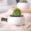 Home And Garden 2021 Wihte Simple Small Size Ceramic Round Bonsai Pot Garden Pots