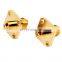 RF coaxial connector SMA connector female with 4 holes square flange to PCB BH straight soldering gold plated