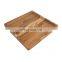 Acacia Wood Square Dinner Plates Wood Plates Serving Tray for Dishes Snack