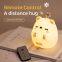High Quality LED USB Rechargeable Soft Silicone Night Light Cartoon Bear Patting Lamp Bedroom Decor Touch Sensor Table Light