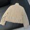2025 Spring New Product Women's Suede Texture Effect Stand up Collar Long Sleeve Jacket Workwear Coat