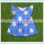Hot sale baby frock design 2016 summer children boutique clothing frozen outfits girl flutter sleeve dress