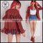 2015 Women Winter Long Sleeve Red Fringe Faux Suede Jacket