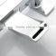 Double Zinc Alloy Handle Waterfall Style Without Aerator Stainless Steel Wash Basin Mixer Tap