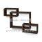 modern curved wooden wall shelf design
