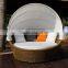 Rattan Round Outdoor Daybed with Canopy