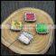 LFD-0070B Wholesale Mixed Color Snakeskin Pave Rhinestone Crystal Square Shape Connector Spacer Beads For Jewelry Making