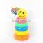 Educational baby toys plastic stacking rainbow ring , stacking game toys for Wholesale for children, EB033106