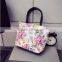 new style canvas floral rose handbag
