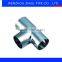 Stainless Steel Sanitary Welded Polishing Tee For Tube Fittings