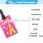 Wholesale cheap promotion lovely pink gift airplane pvc luggage tag