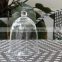 Clear transparent leadfree crystal small cake dome star hotel glassware supplier