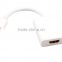 Mini DP Male to HDMI Female Adapter Cable - Video / audio adapter - White - 8 in - Mini DisplayPort to F 19 pin HDMI type A