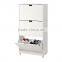 Chinese Manufacture Model Shoe Closet Extensible 3 Layers Shoe Cabinet Metal Folding Shoe Chest