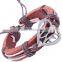 Heart Bracelet Leather Wrap Bracelet With Adjustable Rope