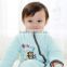 2016 new arrival long sleeve blue thick baby romper monkey pattern for winter hot sale Infant clothing and toddlers clothing