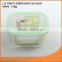 Good quality square shape glass food container malaysia with CE certificate