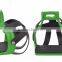 ALUMINIUM ENDURANCE FLEX RIDE CAGED SAFETY STIRRUPS GREEN