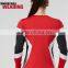 Factory price long sleeves set red slim fit running wear