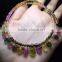 Gemstone Pendant multicolored jewelry wholesale authentic Brazil natural tourmaline tourmaline necklace colorful Princess chain