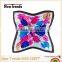 Fashion flower printing cheap imitate chinese silk square scarf 90*90 cm
