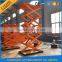 heavy duty hydraulic scissor stationary lift table with guardrail