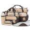 fashion & trendy seven color mummy bag kit with diaper mat
