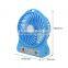 LED battery powered electronic charger fan, mini usb standing fan