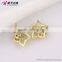 2016 women small fashion star shape 14k gold plated earring