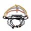 Dubai 24k Gold Hand Chain Sliding Knot Bracelets Latest Faux Rhinestone Cross Cuff Bangle Bracelet Models