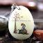 Custom promotion new shine glow in the dark natual stone cartoon kids baby pendant necklace