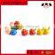Mini size kids play wooden fruit spinning top toy