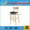 2016 Modern neat style bar chair solid wood with PU paded seat and original wood color DCW9004#