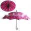 Double Layer Straight Umbrella With Crooked Wooden Handle in Different Colors XD-SU031