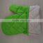 bright green color photo printing polyester (twill) 25g pot holder 55g glove kitchen set