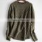 BGA15066 Round neck cable knitting long sleeve pullover mongolian cashmere sweater