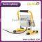 Waterproof yellow 5000 lumen 50w rechargeable led flood light with handle