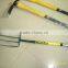 carbon steel shovel and steel pick with fiberglass handle