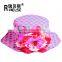 Cotton Baby Girls Sun Hat with Flower Wide Brimmed