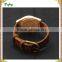 Quality natural mens wood watch Japan movement genuine leather and wooden watch manufacturer