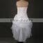 RSW897 Sexy Short Front Long Back Embroidery Designs Wedding Dresses For Fat Woman And Low Girl