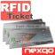 Best RFID plastic/paper ticket Chinese maker !! cheap paper ticket with mi fare chip