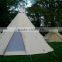 5m Canvas Camping Teepee Tent Waterproof Family Glamping Tent