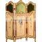 Luxury Gold Painting Folding Screen Antique Wooden Curio Floor Screens Classical Furniture Decorative Screen