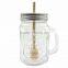 Haonai wholesale glass honey mason jar with handle