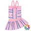 Wholesale Girls Small Stripe Tankini Swimwear Smocked Swimsuits Toddler