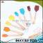 NBRSC colorful silicon cooking shovel and silicone brush set with wooden handle
