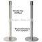 Silvery stainless steel outdoor traffic retractable crowd control barrier